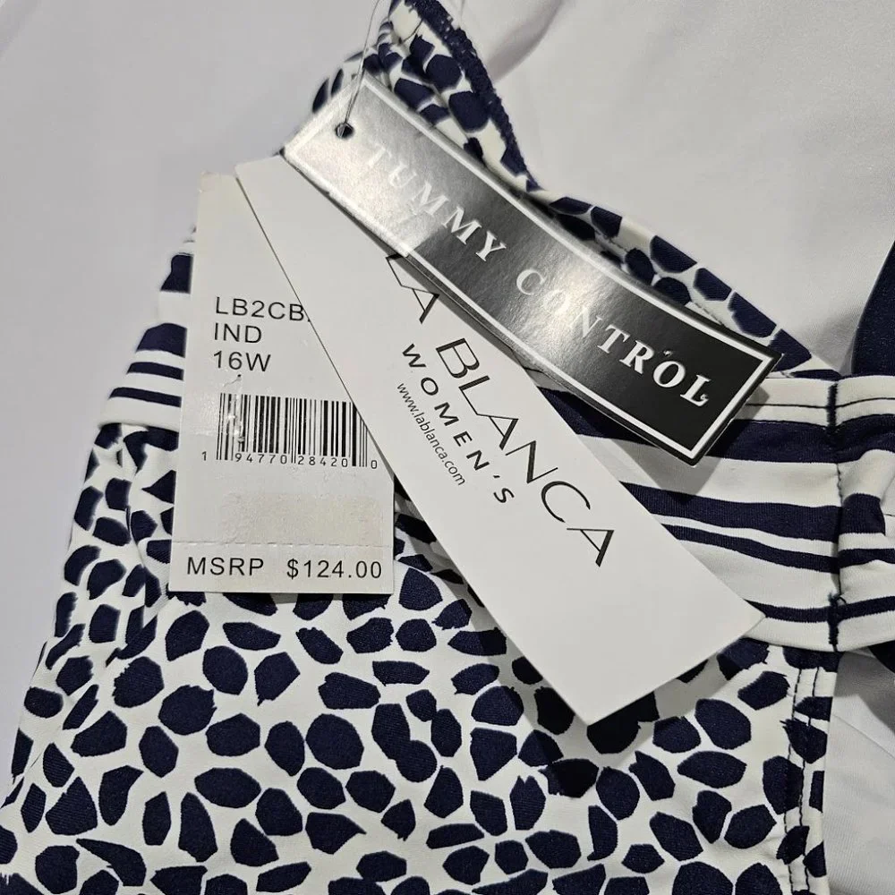 La Blanca Apulia Mio High Neck One-Piece Swimsuit Size 16W - Picture 10 of 10